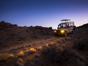 Land Rover driving in the Kulala Wilderness Reserve
