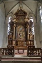 Baroque high altar of the former monastery Kreuzthal-Maria Burghausen