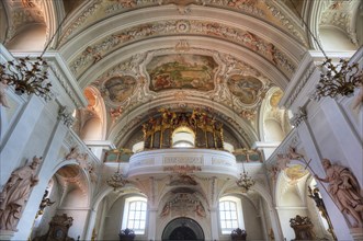 Organ loft of the baroque pilgrimage church of Maria Hilf