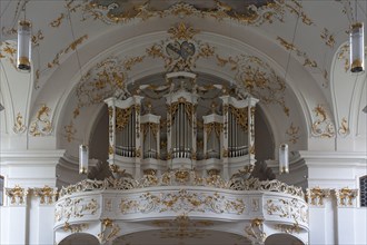Organ loft in the late Baroque monastery church