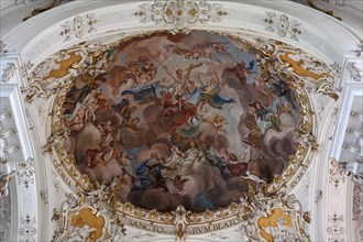 1736 ceiling fresco by Johann Georg Bergmuller Baroque Marienmunster