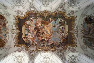 1736 ceiling fresco by Johann Georg Bergmuller Baroque Marienmunster