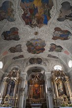 Frescoed ceilings and chancel in Spitalskirche
