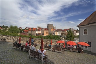 Galerie 13 and Cafe overlooking the Polish Gorlitz