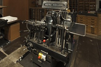 Original Heidelberg printing press from around 1950