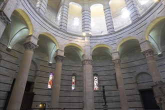 Inside the Baptistery of Pisa