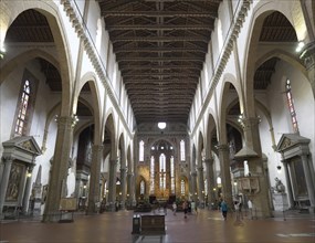 Inside the Franciscan church of Santa Croce
