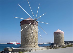 Windmills at Mandraki Harbour