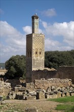 Ruins and minaret of the former Islamic school Zaouia