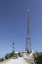 Telecommunications antenna on Mount Pantokrator