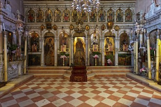 Greek Orthodox altar in the monastery church