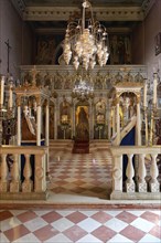 Greek Orthodox altar in the monastery church