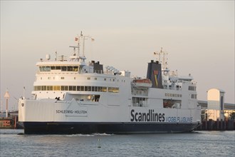 Scandlines railway ferry at sunset