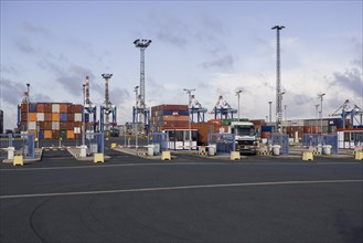Customs station in the international port of Bremerhaven