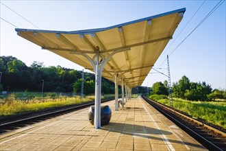 Platform shelter at Neuzelle station