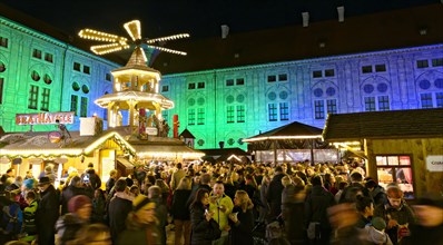 German Christmas market stalls