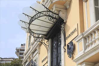Facade of the private bank Barclays in the Carre d'Or