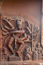 Hindu relief in the cave temple of Badami