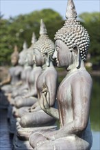 Buddha statues at Seema Malakaya Meditation Centre