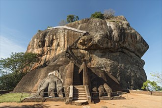 Lion Gate and climbing stretch at Sigiriya or Lion Rock