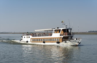 Excursion boat cruising the Irrawaddy River