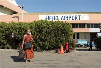 Buddhist monk at Heho airport