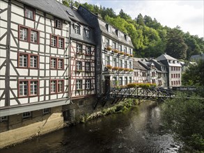 Old half-timbered houses on the river Rur