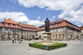 Poststallgebaude building and baroque town house with Jean-Paul Memorial