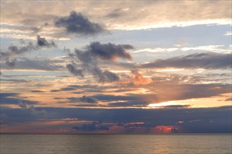 Cloud formation and sunset over the Baltic Sea in Kuhlungsborn