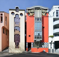 Postmodernist residential and commercial buildings in the Saalgasse