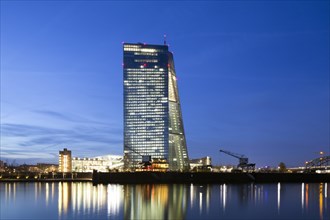 European Central Bank at dusk