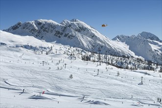 Rescue helicopter at Alpe Tognola