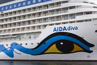 AIDA logo on the AIDAdiva cruise ship