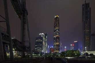 Skyscrapers at night