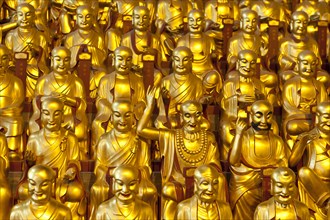 Golden Buddha figures