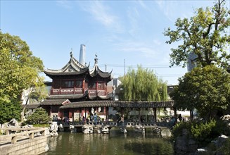 Huxing Ting teahouse in the Yu Yuan Gardens