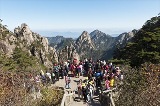 Chinese tourists at the viewpoint