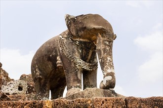 Elephant sculpture on the second terrace