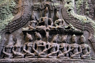 Stone carving on a gopuram