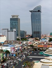 Skyline with Canadia Bank and Vattanac Capital Tower