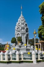 Stupa of Princess Kantha Bopha next to the Silver Pagoda in the Royal Palace District