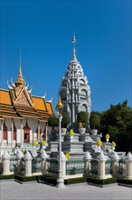 Stupa of Princess Kantha Bopha in front of the Silver Pagoda in the Royal Palace District