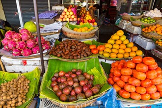 Fruit stall on the Khan Daun Penh market in Phnom