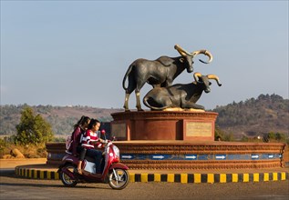 Bull monument at the roundabout