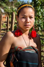 Phnong woman in traditional costume