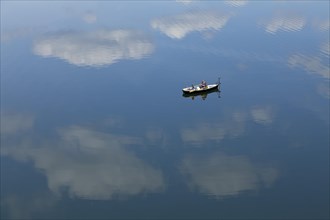 Rowing boat in the water