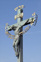 Crucifix with Hebrew script