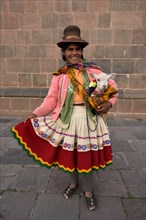 Peruvian woman in traditional costume