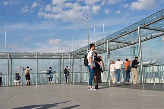 Tourists on Tour de Montparnasse observation deck