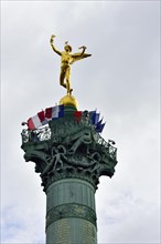 Colonne de Juillet or July Column with National Flag